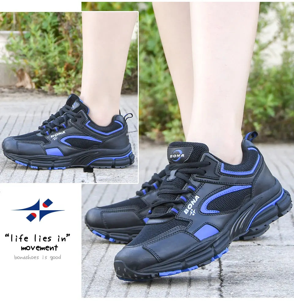 BONA New Designers Laufschuhe – Atmungsaktive Outdoor-Sportschuhe für Damen – Leichte Sneaker – Bequeme Sportschuhe für Damen