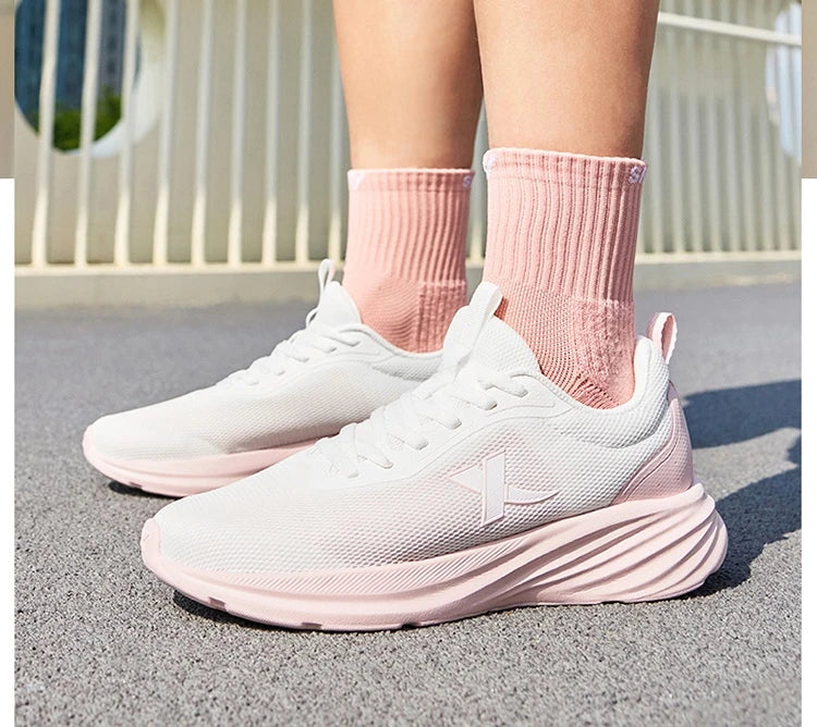 Xtep Women's Running Shoes 2025 Summer New Durability Lightweight Casual Shock-absorbing Breathable Mesh Sneakers 875418110054