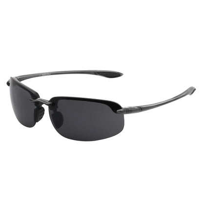 JULI Sports Sunglasses for Men Women TR90 Rimless Frame UV400 Protection for Cycling Running Fishing Baseball Driving 8001