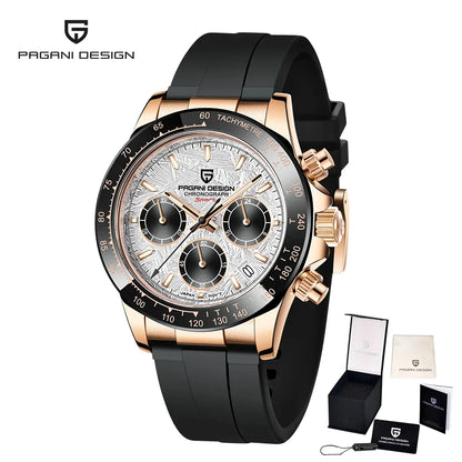 2026 New PAGANI DESIGN PD-1664 Meteorite Dial Fashion Men Quartz Wristwatches 100M Sapphire Glass Chronograph relogio masculino