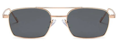 NEW Sun Glasses Unisex Double Beam Anti-UV Spectacles Personality Eyeglasses Simplity Ornamental Alloy Frame Sunglasses