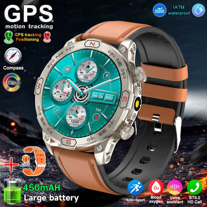 Men's Fashion Outdoor Sport GPS Smart Watch with AMOLED HD Screen, Heart Rate Monitor, and Waterproof Features