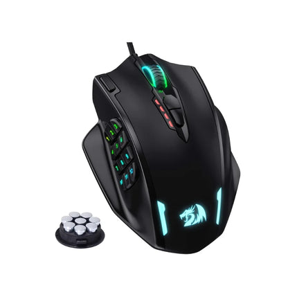 Redragon M908 RGB-Hintergrundbeleuchtung LED USB-kabelgebundene Gaming-Maus 18 programmierbare Maustasten 12400 DPI