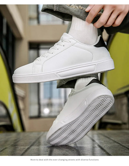 Sapatos de couro sintético para homem, ténis, sapatos casuais da moda, calçado de lazer para homem, ténis masculinos, calçado vulcanizado para homem, sapatos para casal, sapatos para mulher