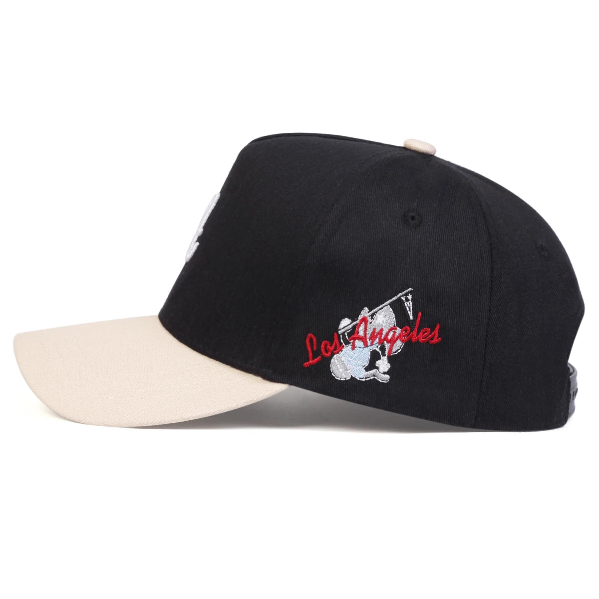 Unisex „A Letter Side Los Angeles” hímzéses baseball sapka, tavaszi-őszi, szabadtéri, állítható, alkalmi sapka, napvédő sapka, sportsapka