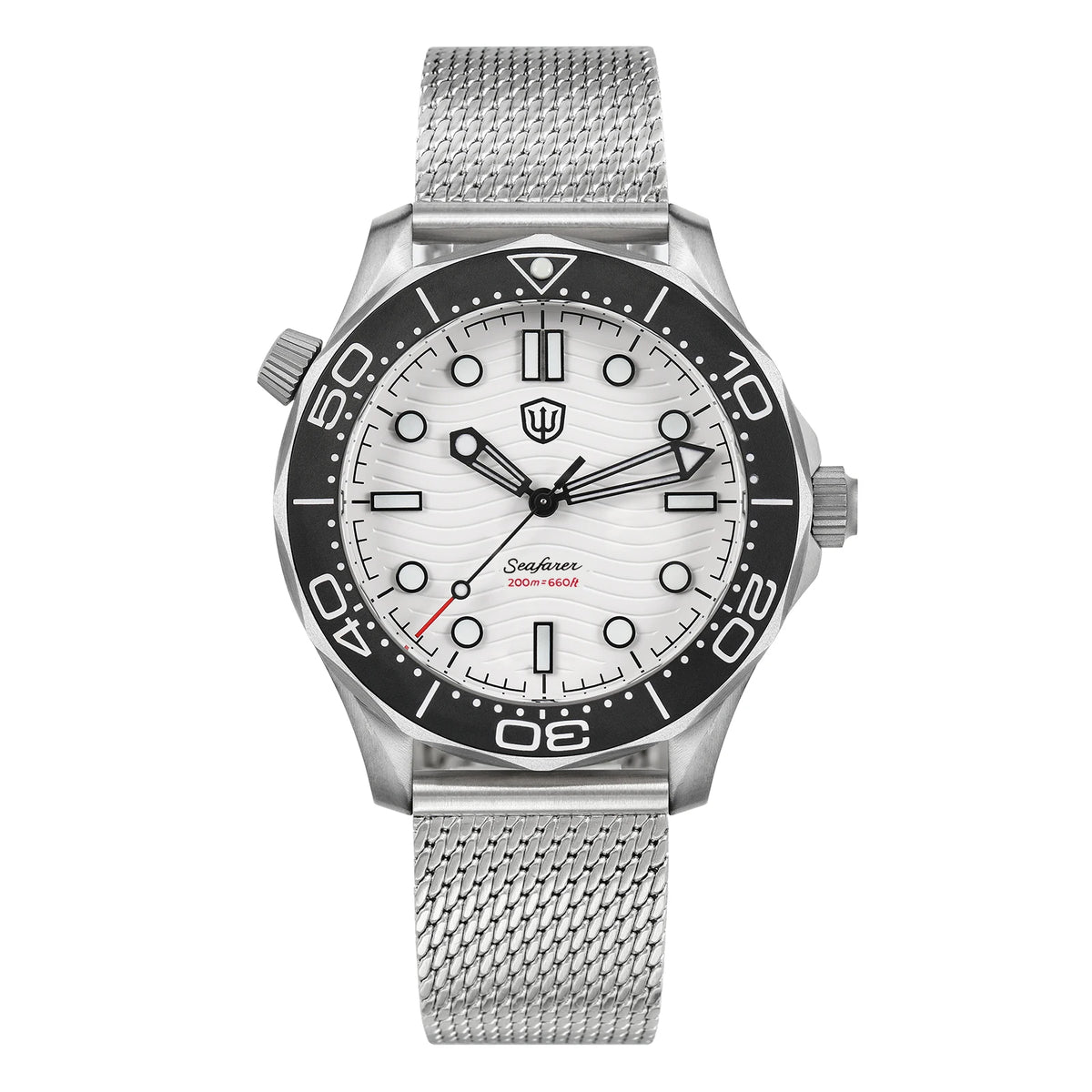 Watchdives 42mm Seafarer Grade 2 Titanium NTTD Dive Watch WD007Q V2 VH31 Sweep Second Quartz Movement Luminous Sapphire Watches