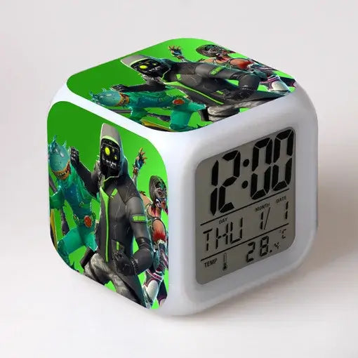 Fortnite Alarm Clock Cute Fashion Cartoon Personalized Creative Kawaii Minimalist LED Alarm Clock Gift for Friends' Birthday
