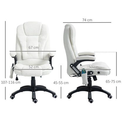 High-Tech Executive Office Chair with& Lumbar Heating,360° Swivel BreathableFabricChair with Remote Control, 120kg Load Capacity
