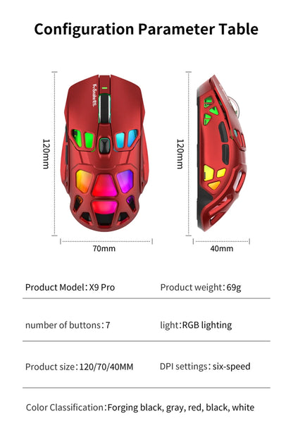 Lenovo Tri-Mode Lightweight Gaming Mouse with RGB Charging Dock 12000DPI 2.4G/Bluetooth/Wired Ergonomic Mouse for PC Laptop