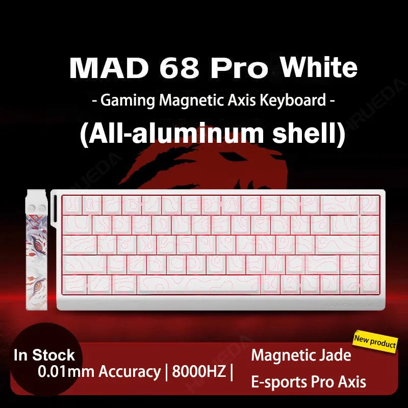 MADLIONS Mad 60he Mad60HE Mad 68HE Teclado mecánico para gaming personalizado con interruptor magnético, cableado, hot swap y tasa de sondeo de 8K