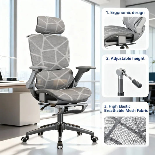 Air Titan Full Mesh Office Computer Gaming Ergonomic Three Zone Lumbar Support Student Desk Chair with Good Ventilation Design