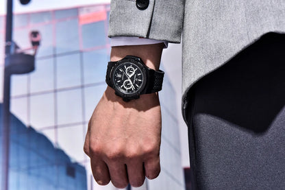 Quartzhorloges voor heren van PAGANI DESIGN – Luxe sportchronograaf, waterdicht, voorzien van lichtgevende wijzers en een saffierglas met antireflectiecoating