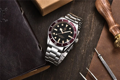 BENYAR 2026 New Men Watches Retro Black Mechanical Automatic luxury watch for men Waterproof Luminous Stainless steel wristwatch
