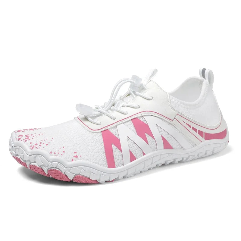 Novos sapatos aquáticos 2025 barefoot para praia e desporto, sapatos de natação antiderrapantes de alta qualidade, sapatos desportivos casuais de cinco dedos unissexo