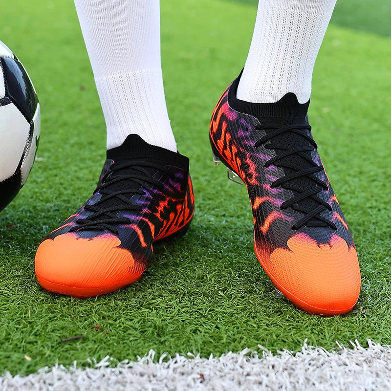 Nouvelles chaussures de football pour hommes, légères, de haute qualité, pour terrain gazonné, best-seller, crampons antidérapants mi-montants pour l'entraînement en extérieur