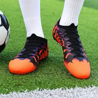 Nouvelles chaussures de football pour hommes, légères, de haute qualité, pour terrain gazonné, best-seller, crampons antidérapants mi-montants pour l'entraînement en extérieur