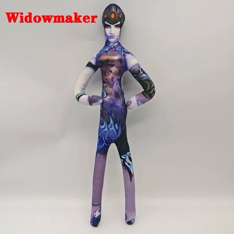 26cm Anime- und Gaming-Plüschfigur mit flexiblem Drahtkörper in verschiedenen Posen – Overwatch D.Va / Doomfist / Genji / Widowmaker, Plüschpuppe