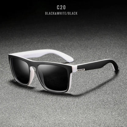 KDEAM Polarized Designer Square Sunglasses Men or Women Elastic Paint Frame Mirror Sun Glasses 17 Colors Available