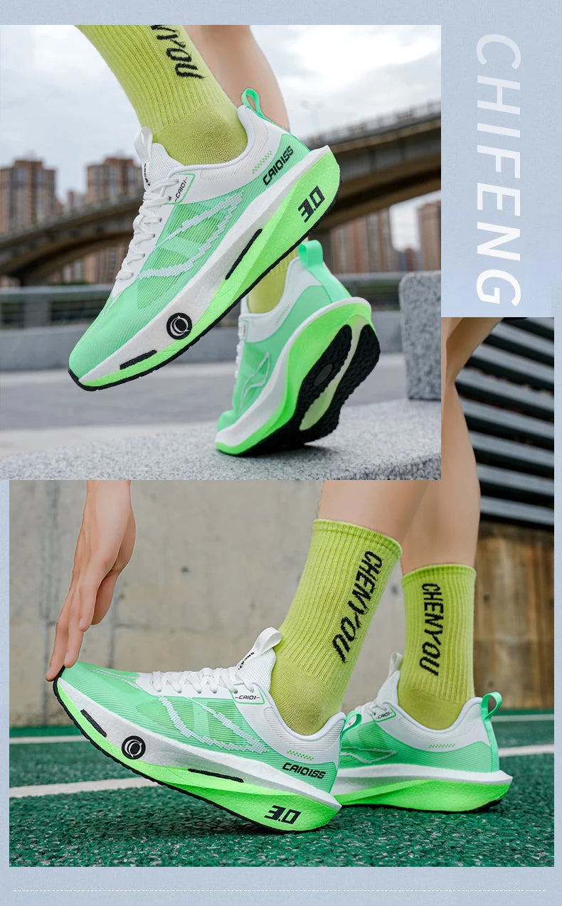 Scarpe da running con piastra in carbonio per maratona, uomo e donna, sportive, traspiranti, leggere, comode, da atletica e outdoor