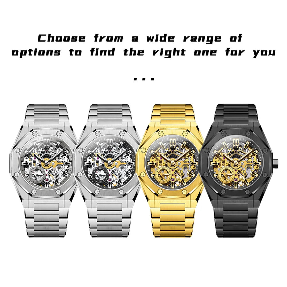 OLEVS 6669 Fully hollow men's watch luxury automatic mechanical watch men's 30M waterproof Man Wristwatches