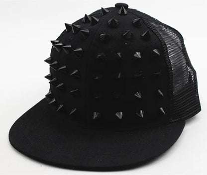 Herre-kasketter, flad hat, hiphop-snapback, fancy nitte-baseballkasket, street dance-kasket, trendy mesh-visir, unge drenge og piger