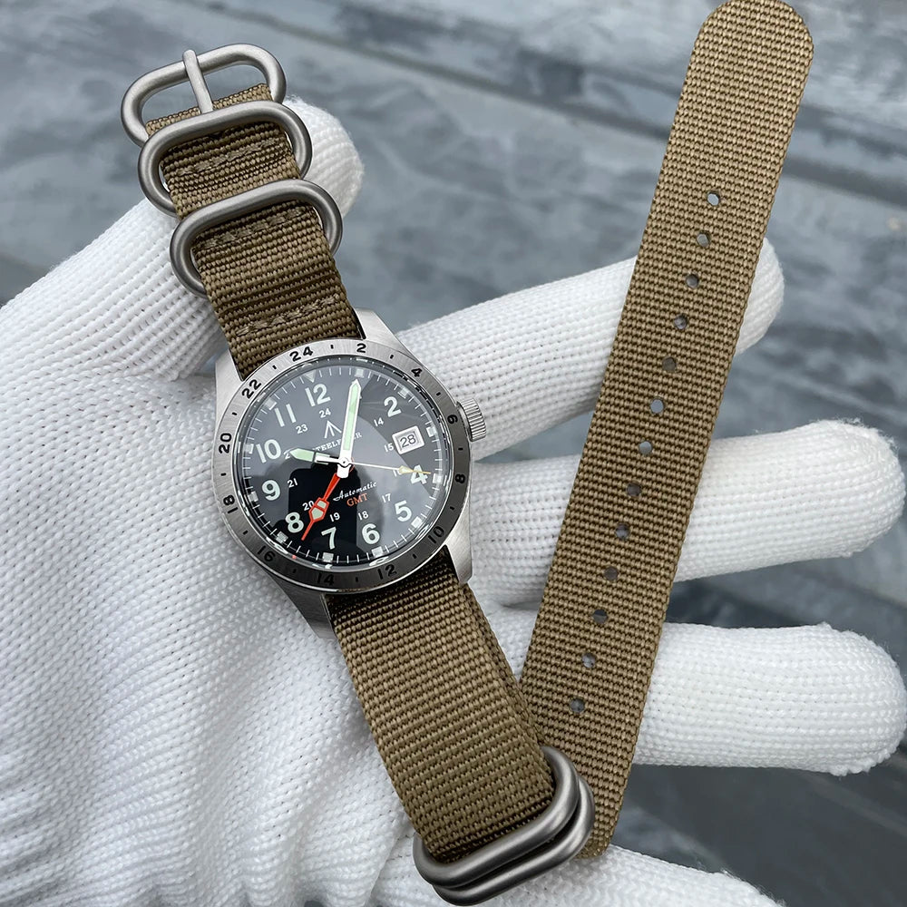 STEELFLIER Ufficiale SF792 GMT Orologio da polso meccanico Movimento NH34 Super BGW9 C3 Luminoso Impermeabile fino a 200 m Orologio da immersione di lusso da uomo