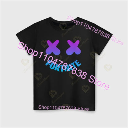 T-shirt Peely Fortnite girocollo estiva a maniche corte, top streetwear Battle Royale per abbigliamento casual