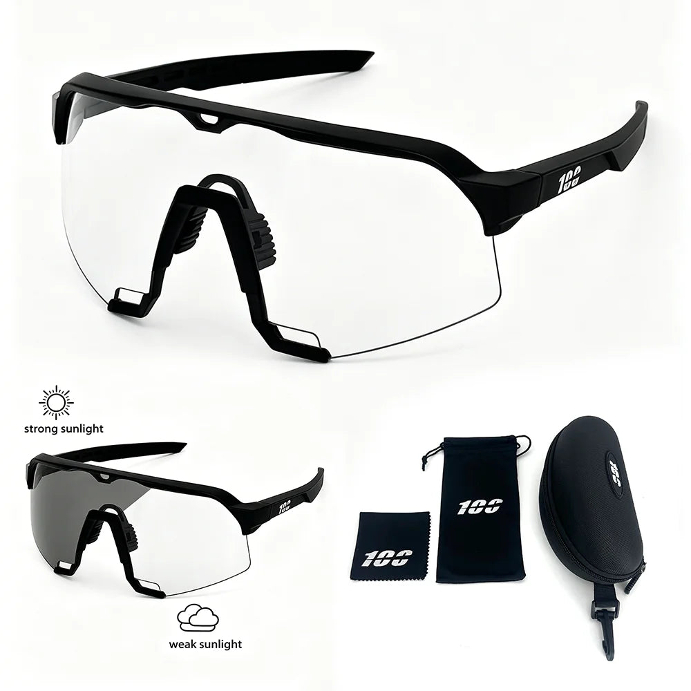 Bicycle Photochromic Sunglasses UV400 HD Lens MTB Cycling Goggles For Men Outdoor Sports Windproof Women Road Bike Glasses