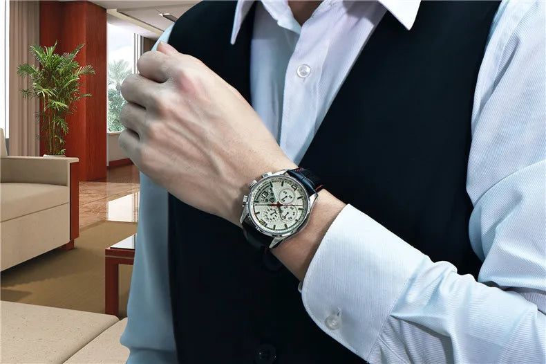 PAGANI DESIGN Chronograph Stop Watch for Men Quartz Multi-function Military Pilot Relógios Masculino Reloj Hombre Montre Homme