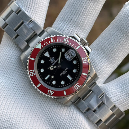 Steeldive Brand Watch SD1953C Red Bezel Diver Watch Men 300M Waterproof Sapphire Glass BGW9 Luminous NH35 Automatic Dive Watch