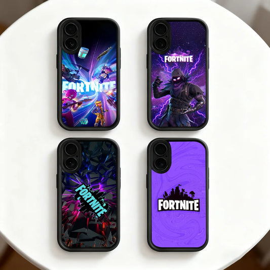 Game F-Fortnite Survival phone case For iPhone 11 12 13 14 15 16 17 Max Pro Plus Air Mini Lens Protective Black Soft Shell