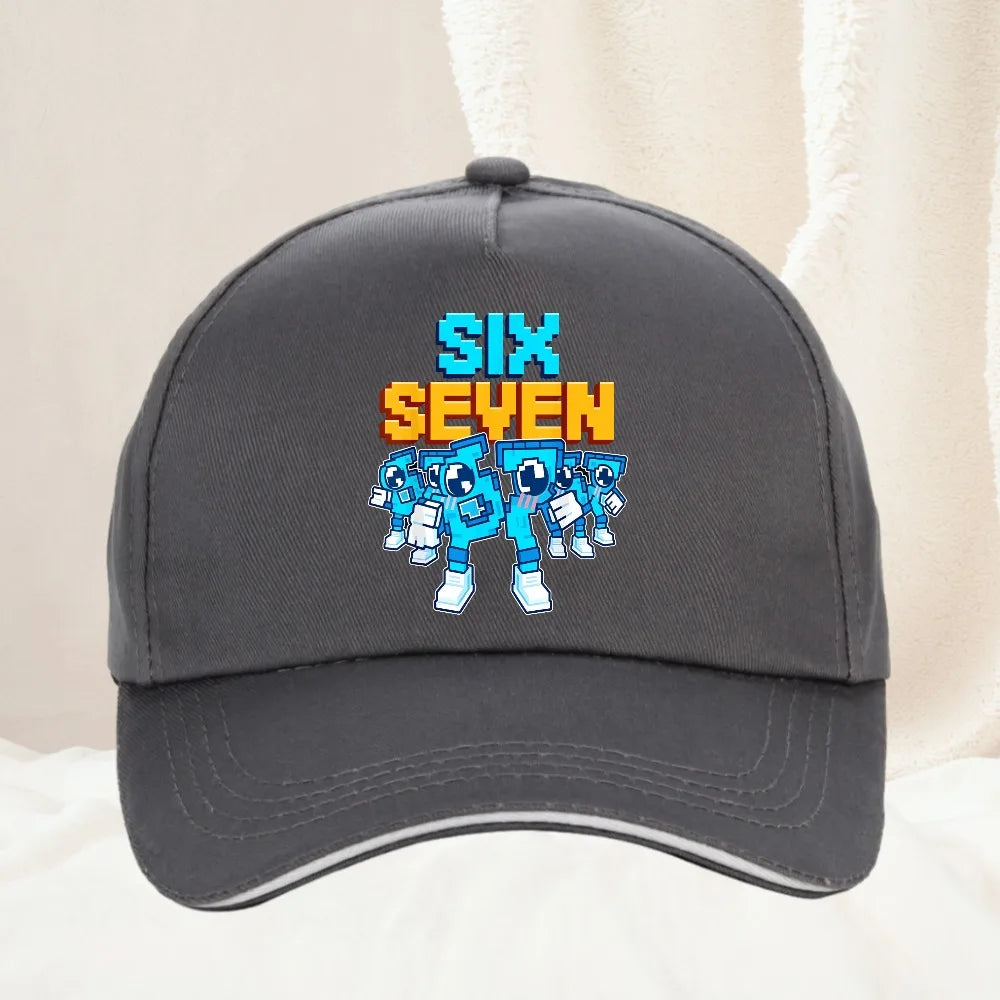 Meme 67 Six Seven 6 7 olasz Brainrot baseball sapka, férfi trucker sapka, tavaszi, alkalmi, szabadtéri, edzőtermi, napellenzős, snapback sapka