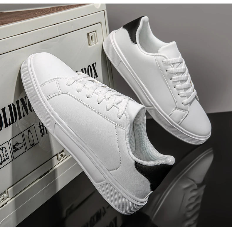 Sapatos de couro sintético para homem, ténis, sapatos casuais da moda, calçado de lazer para homem, ténis masculinos, calçado vulcanizado para homem, sapatos para casal, sapatos para mulher