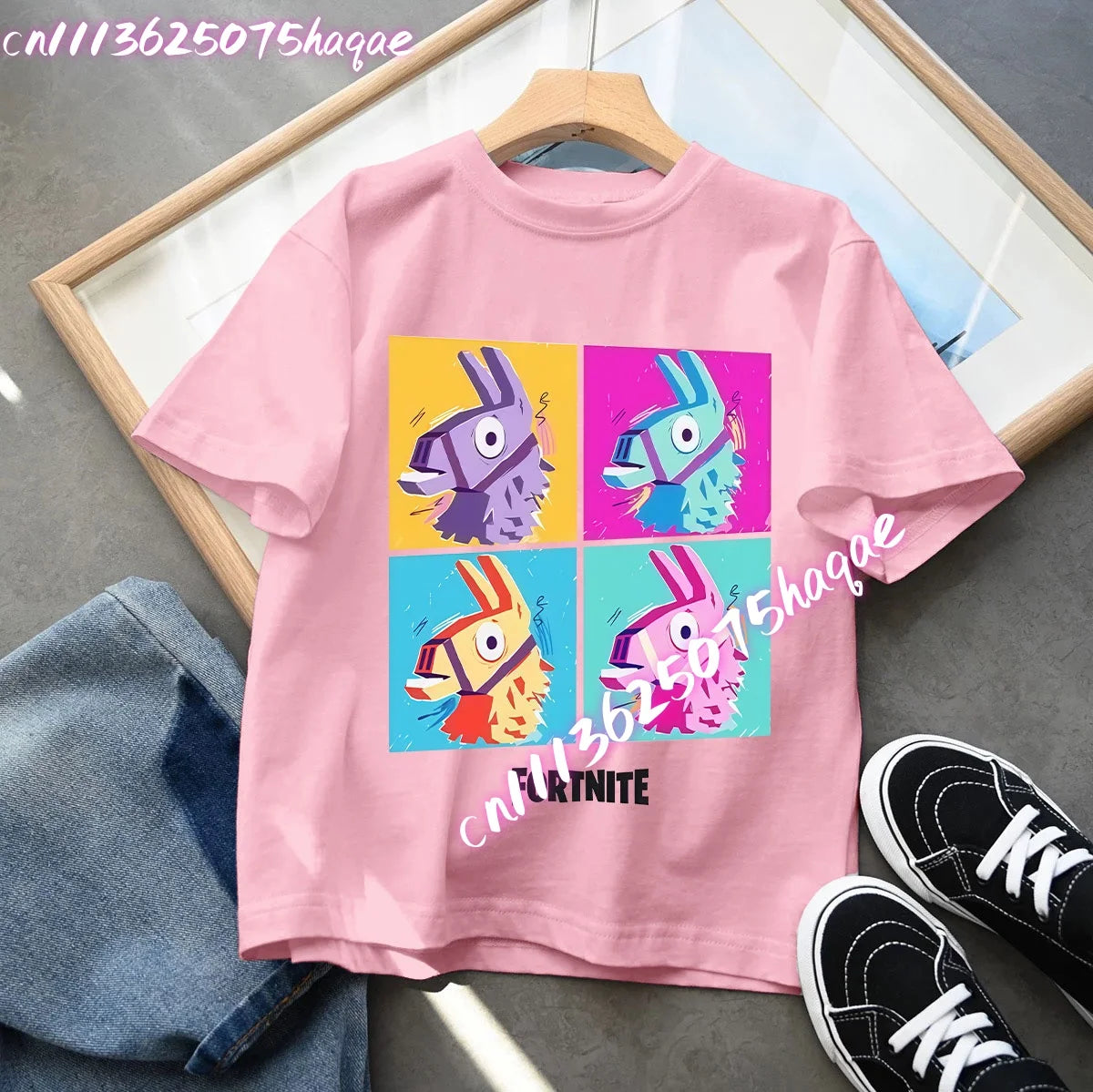 Fortnites Series Summer-børnetøj, hot game T-shirt til drenge og piger, tegneserieprint, kortærmede toppe til børn, sjove fødselsdagsgaver