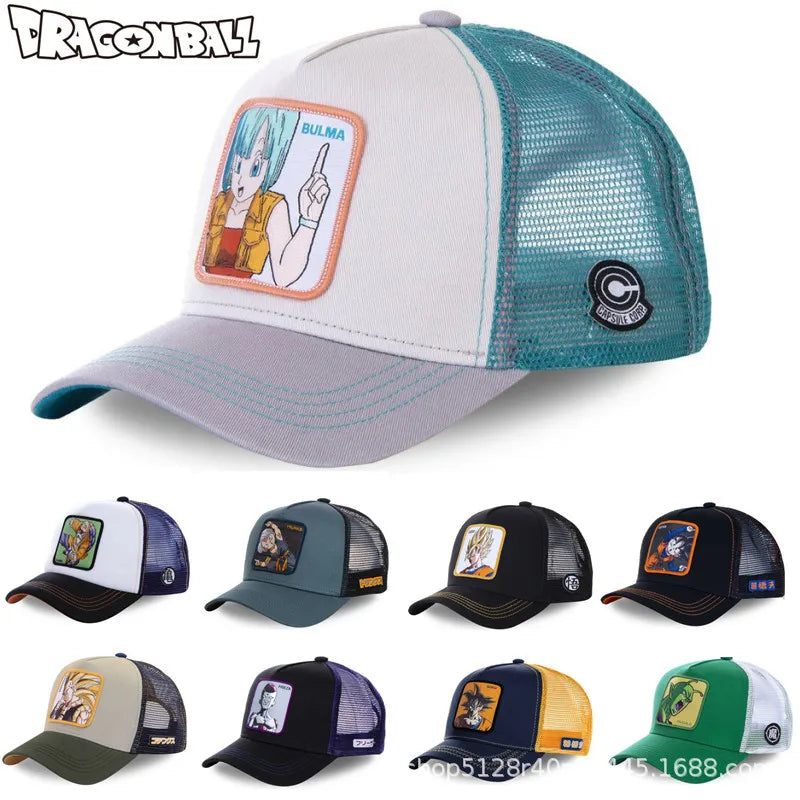 Dragon Ball Z stílusú anime Son Goku pamut új baseball sapka férfiaknak és nőknek, hiphop, apáknak, állítható hálós sapka, teherautós sapka