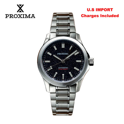 PX1746 New Mens Mechanical Watches Aventurine Dial 100M Waterproof Clock Sapphire Glass Automatic Men Watch Relogio Masculino