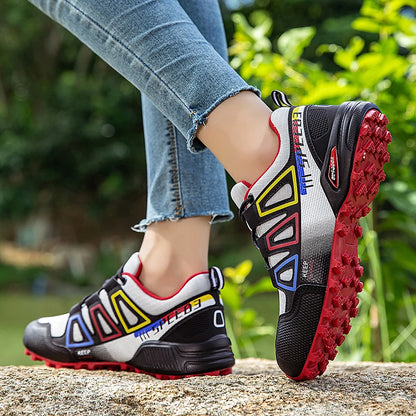 Scarpe da trekking da donna per attività outdoor, scarpe sportive da escursionismo, scarpe tattiche da caccia antiscivolo, scarpe da arrampicata traspiranti con lacci, ciclismo