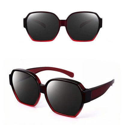 Oversized Over Glasses T01 Sunglasses for Women Men Square Fit Over Sun Glasses UV400