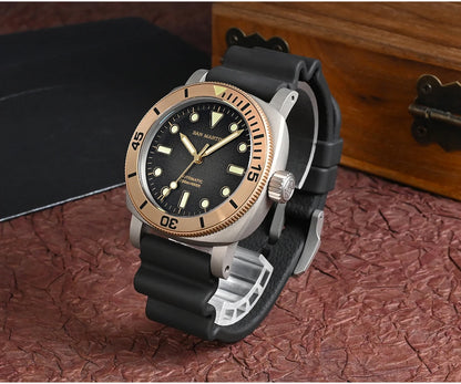 San Martin 42mm Retro Titanium Diver Watch NH35 Automatic Men Mechanical Watches Bronze Bezel Sapphire Luminous Waterproof 200m