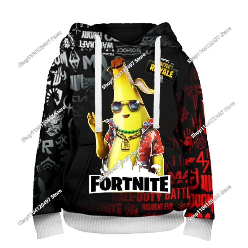 Children Clothes Birthday Cute Gifts Fortnite Child Hoodies Battle Royale Boys Girls Anime Sweatshirt Kids Winter Pullover Tops