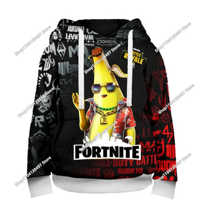 Children Clothes Birthday Cute Gifts Fortnite Child Hoodies Battle Royale Boys Girls Anime Sweatshirt Kids Winter Pullover Tops