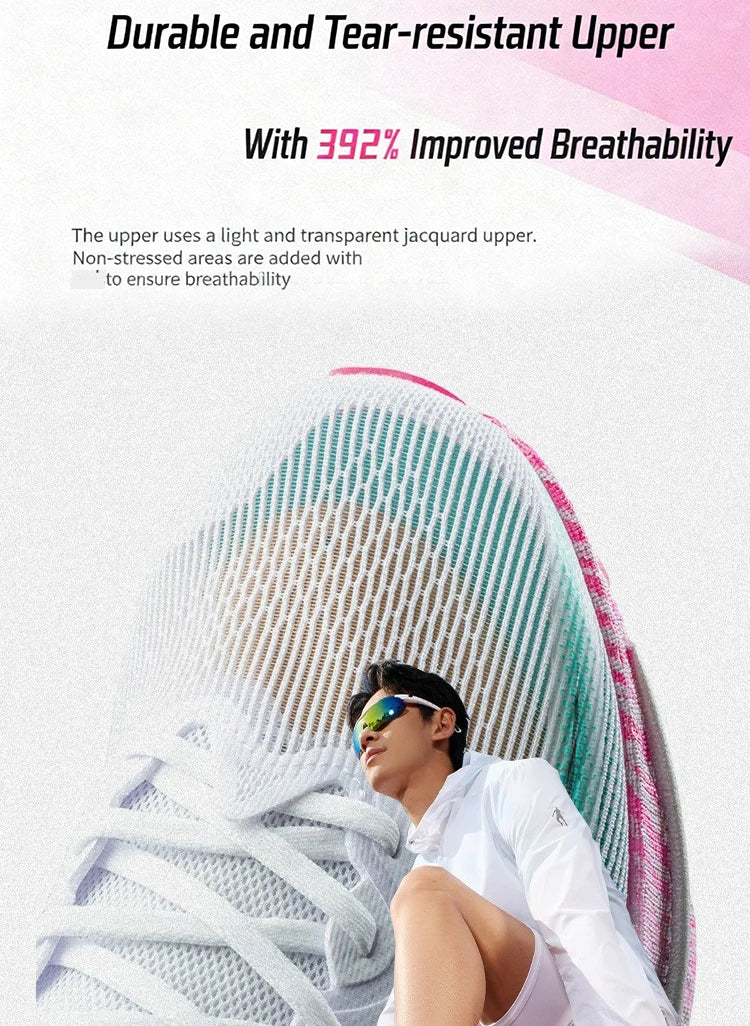 QIAODAN Men's Trail Running Shoes 2026 WIND 4 Jogging Sport Shoes GYM Mesh Breathable Athletic Running Sneakers QDB023262298