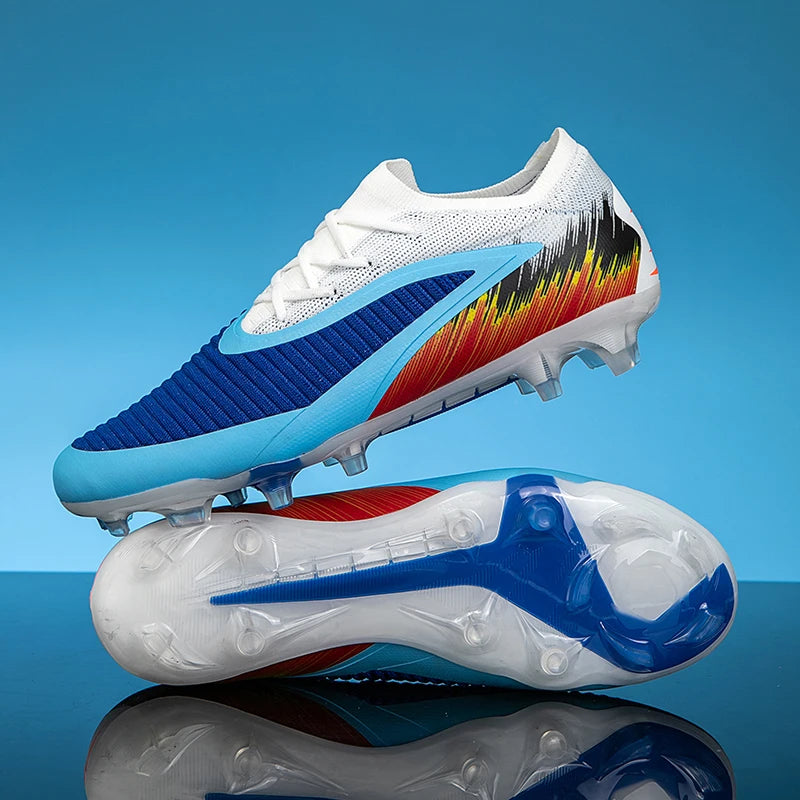 Nouvelles chaussures de football pour hommes, ultralégères, pour l'entraînement en extérieur, livraison directe, chaussures de foot à crampons longs FG antidérapantes