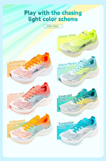 ONEMIX Carbon Fiber Plate Running Shoes Traction Shock Absorption Professional Marathon PB Racing Sports Trainers