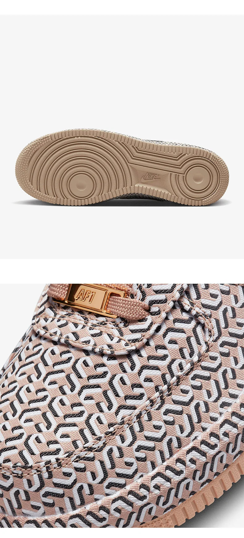 Originalūs Nike sportiniai vyriški ir moteriški kvėpuojantys suvarstomi laisvalaikio batai storu padu su raštu DZ2789-200