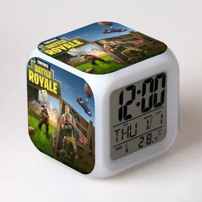 Fortnite Alarm Clock Cute Fashion Cartoon Personalized Creative Kawaii Minimalist LED Alarm Clock Gift for Friends' Birthday
