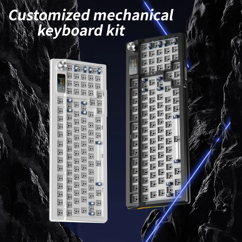 YINDIAO Y95 Keyboard Kit Hotswap TFT Screen Full RGB Backlit 2.4GHz Bluetooth Wireless Custom DIY Mechanical Keyboard