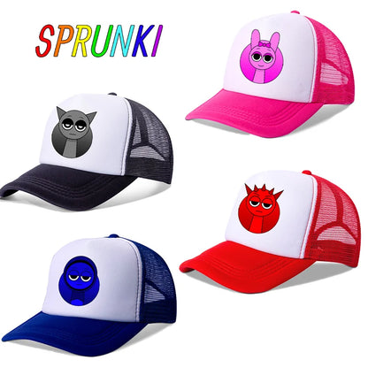 Sprunkis baseball sapka – egyszerű, divatos, sportos, alkalmi fejfedő – népszerű játék, anime-figurás sapkák – nyári napvédő sapka – születésnapi ajándék
