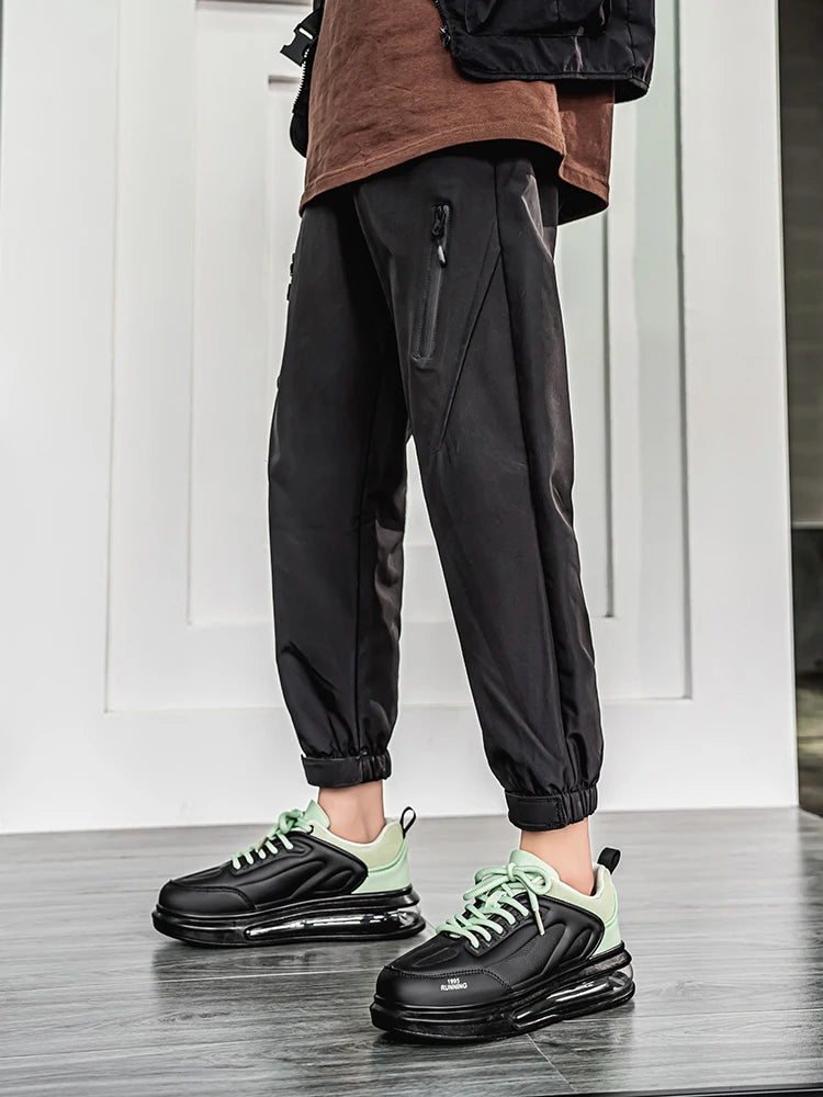 Ténis desportivos de corrida para homem com amortecimento a ar; ténis casuais, respiráveis e leves para mulher; ténis desportivos confortáveis e antiderrapantes para caminhada