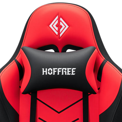 300lbs RGB LED Gaming Chair with Wireless Speakers, Ergonomic Massage Gaming Chair with Footrest, Reclining Computer Gaming Chair for Adults